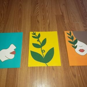 Boho bohemian Artwork handmade Canvas Painting